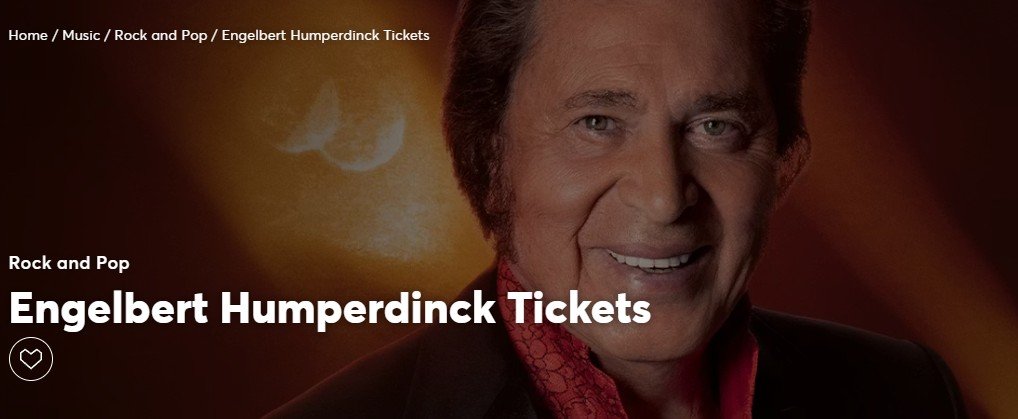 Engelbert Humperdinck performing at Michael Fowler Centre 2026